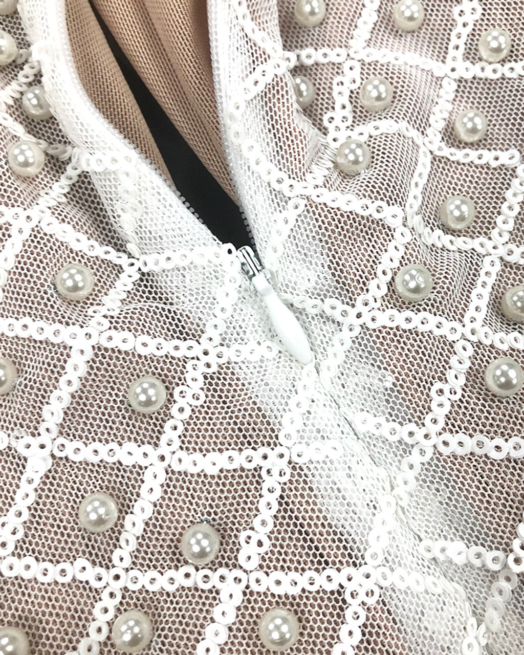 Velvet Rush İnci Detay Elbise