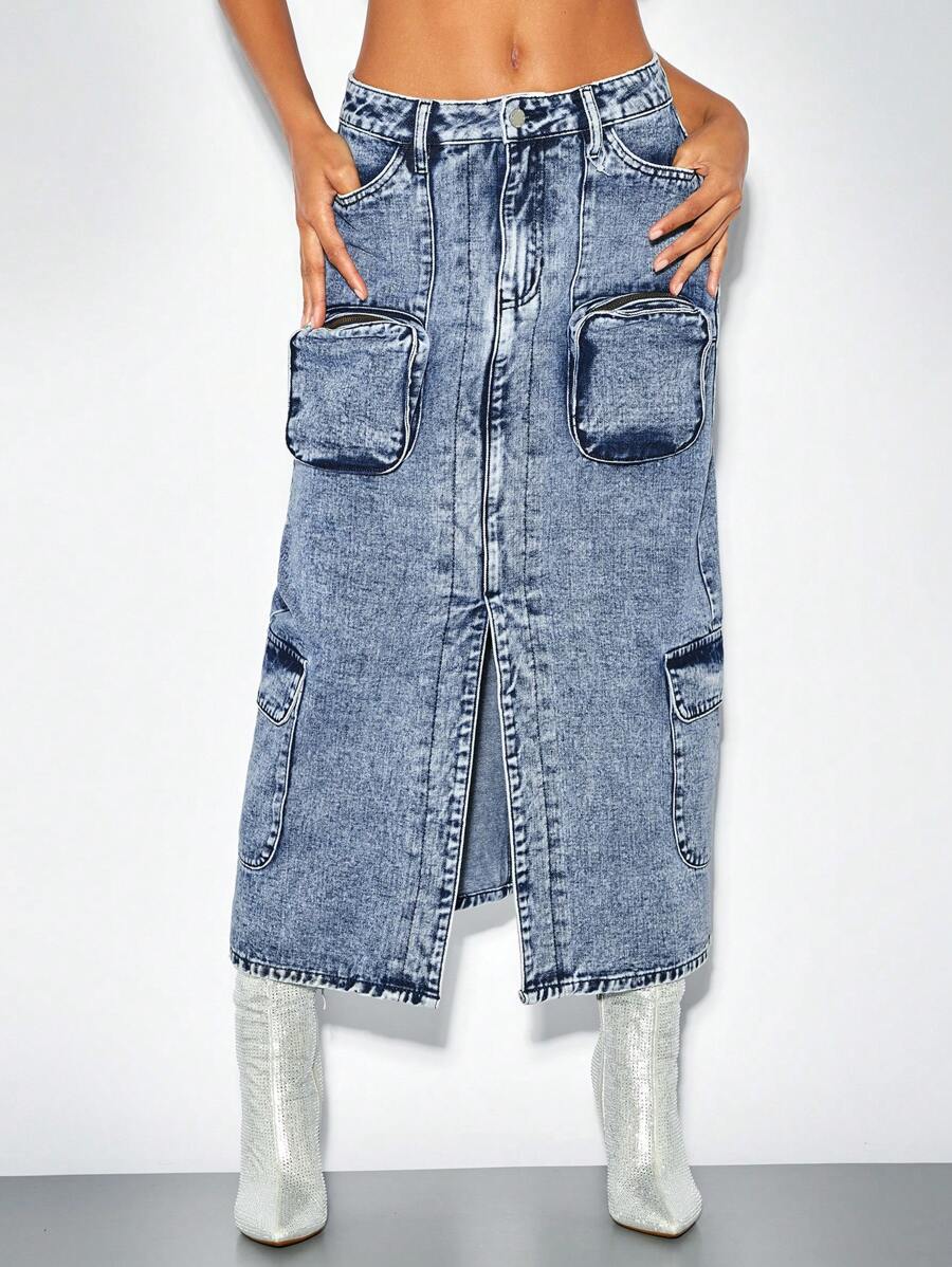 Unique Pandora Denim Kargo Etek