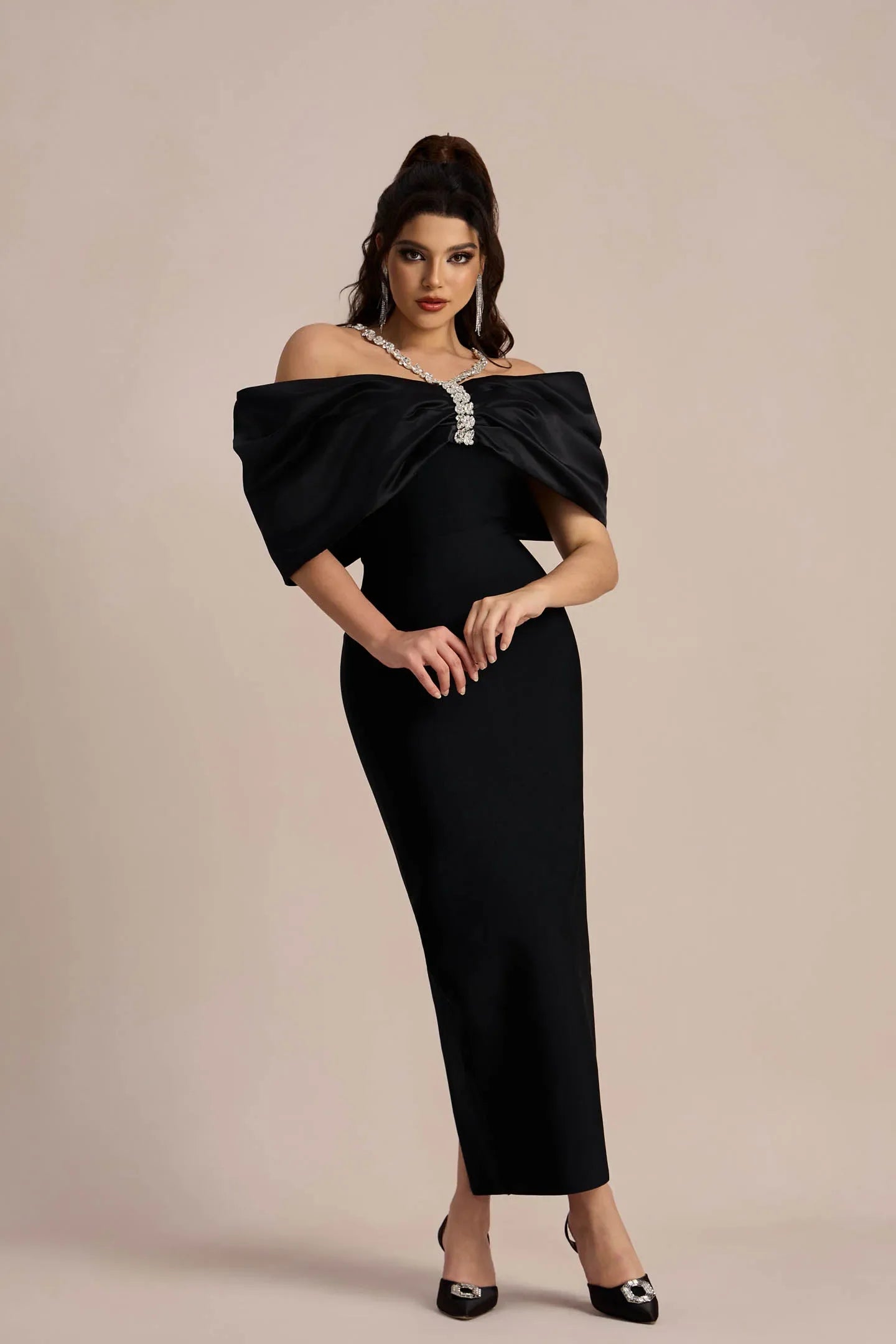 Amber Eclipse Midi Elbise