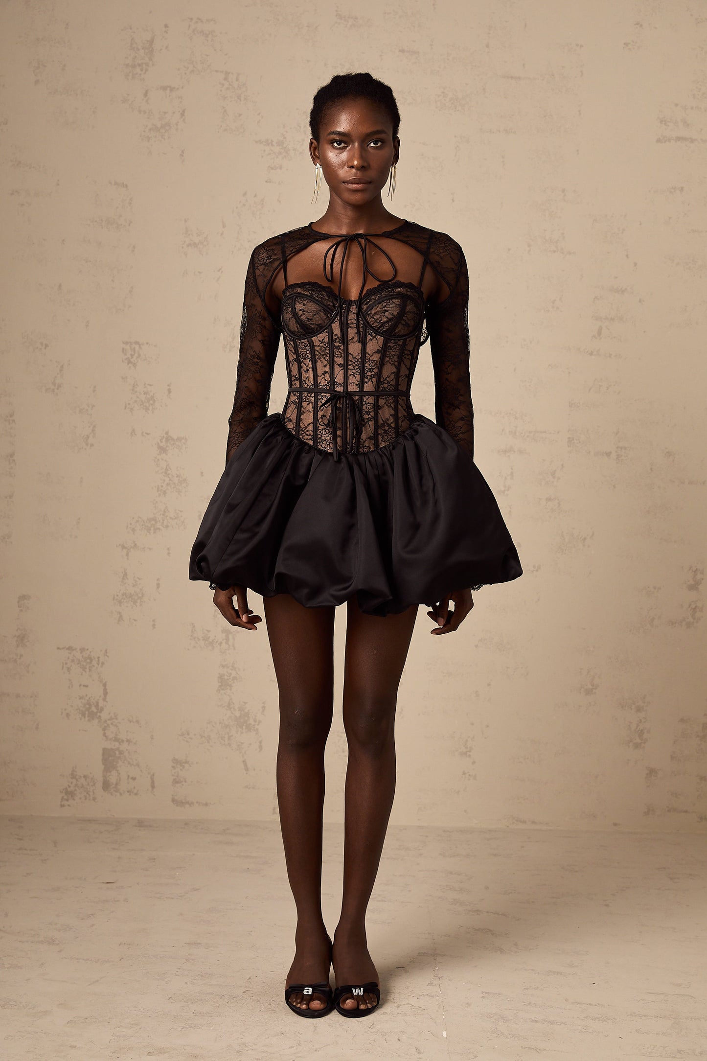 Midnight Widow Mini Korse Elbise