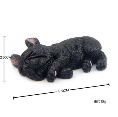 Küçük Fransız Bulldog 8 li set özel tasarım sevimli uykulu serisi buzdolabı mıknatısı bebek güçlü manyetik çıkartmalar