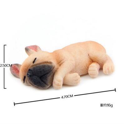 Küçük Fransız Bulldog 8 li set özel tasarım sevimli uykulu serisi buzdolabı mıknatısı bebek güçlü manyetik çıkartmalar