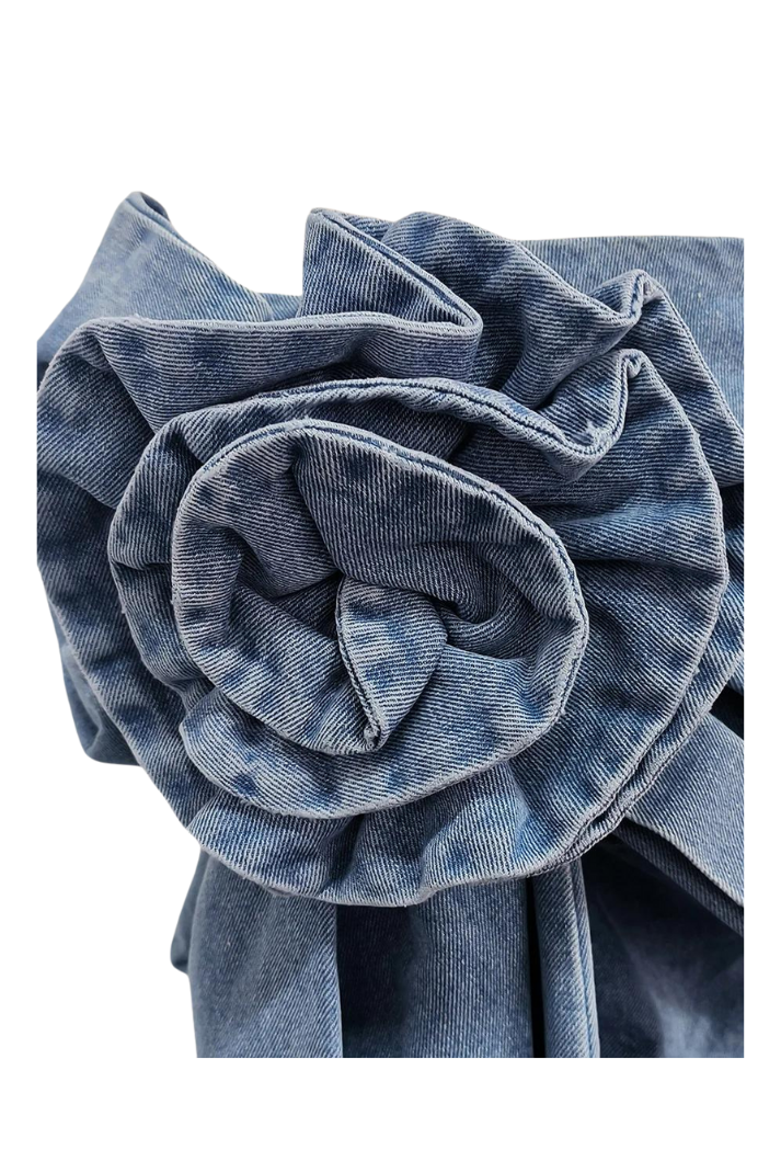 Floral Mini Denim Etek