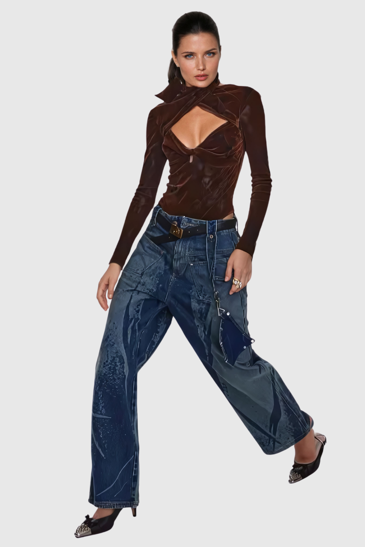 Ahulani Bağcıklı Kesim Bodysuit