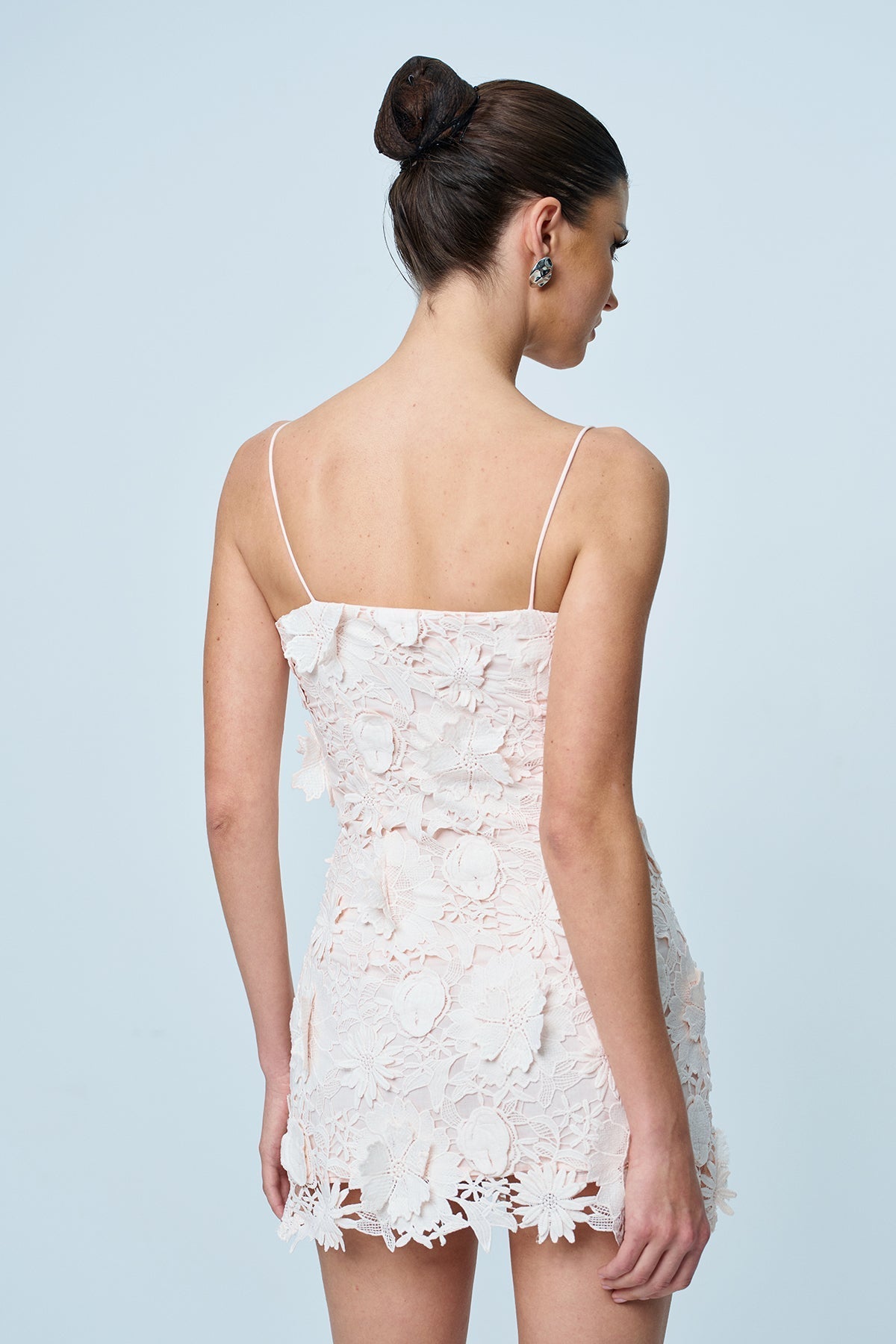 Opal Boheme Dantel Detay Çiçekli Mini Elbise