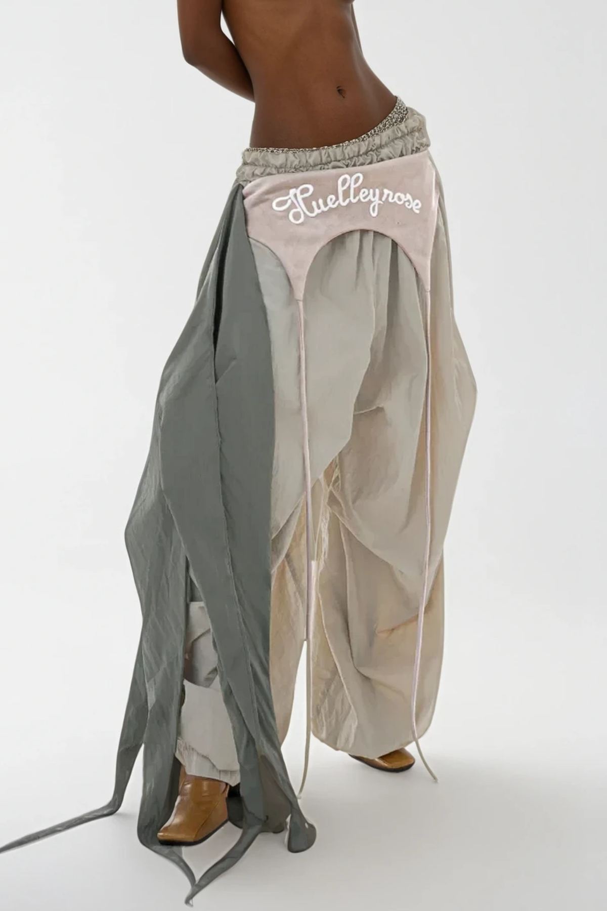 Anouk Asimetrik Parçalı Bol Pantolon (Kayısı Rengi)