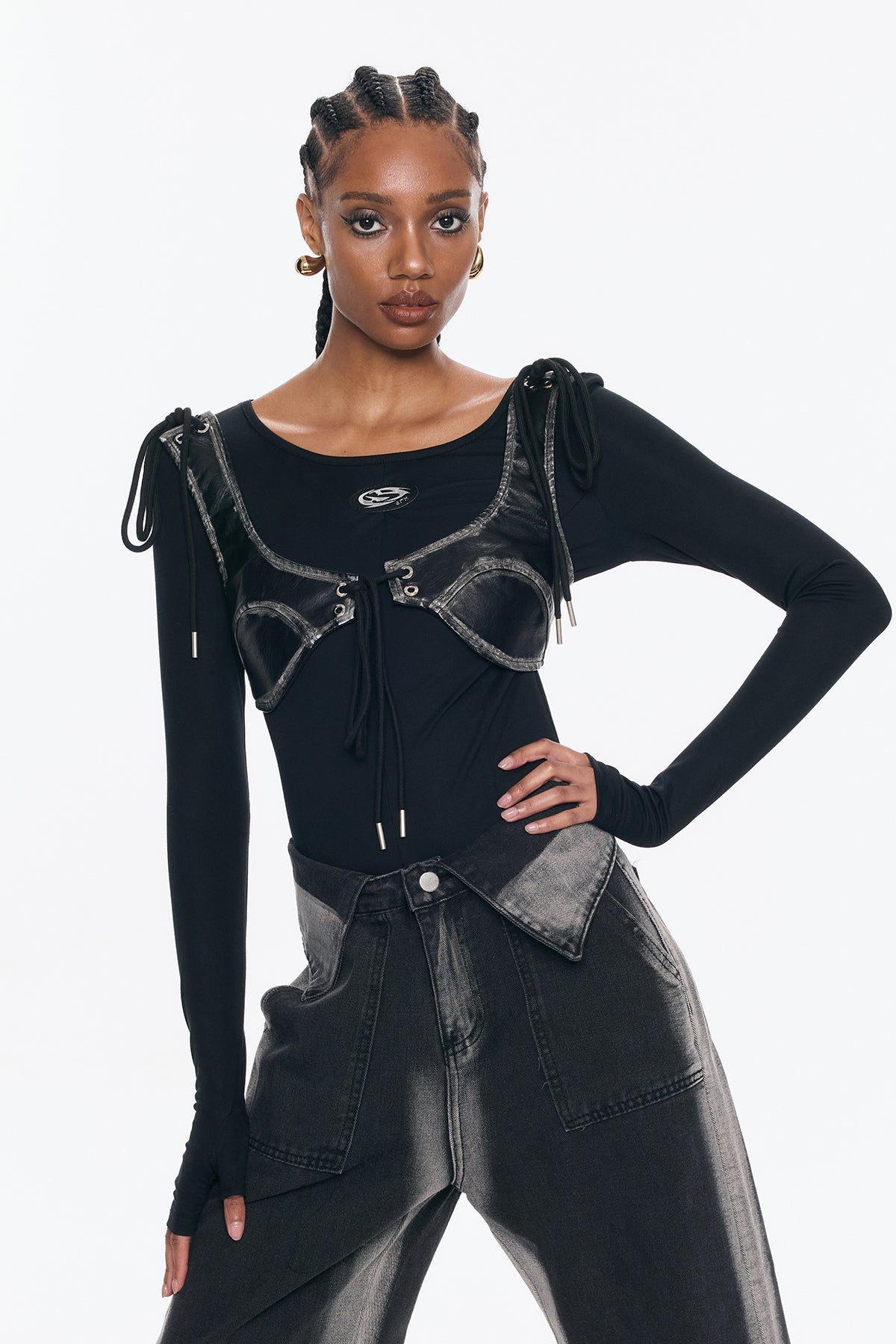 Heaven Bağcıklı İki Parçalı Bodysuit