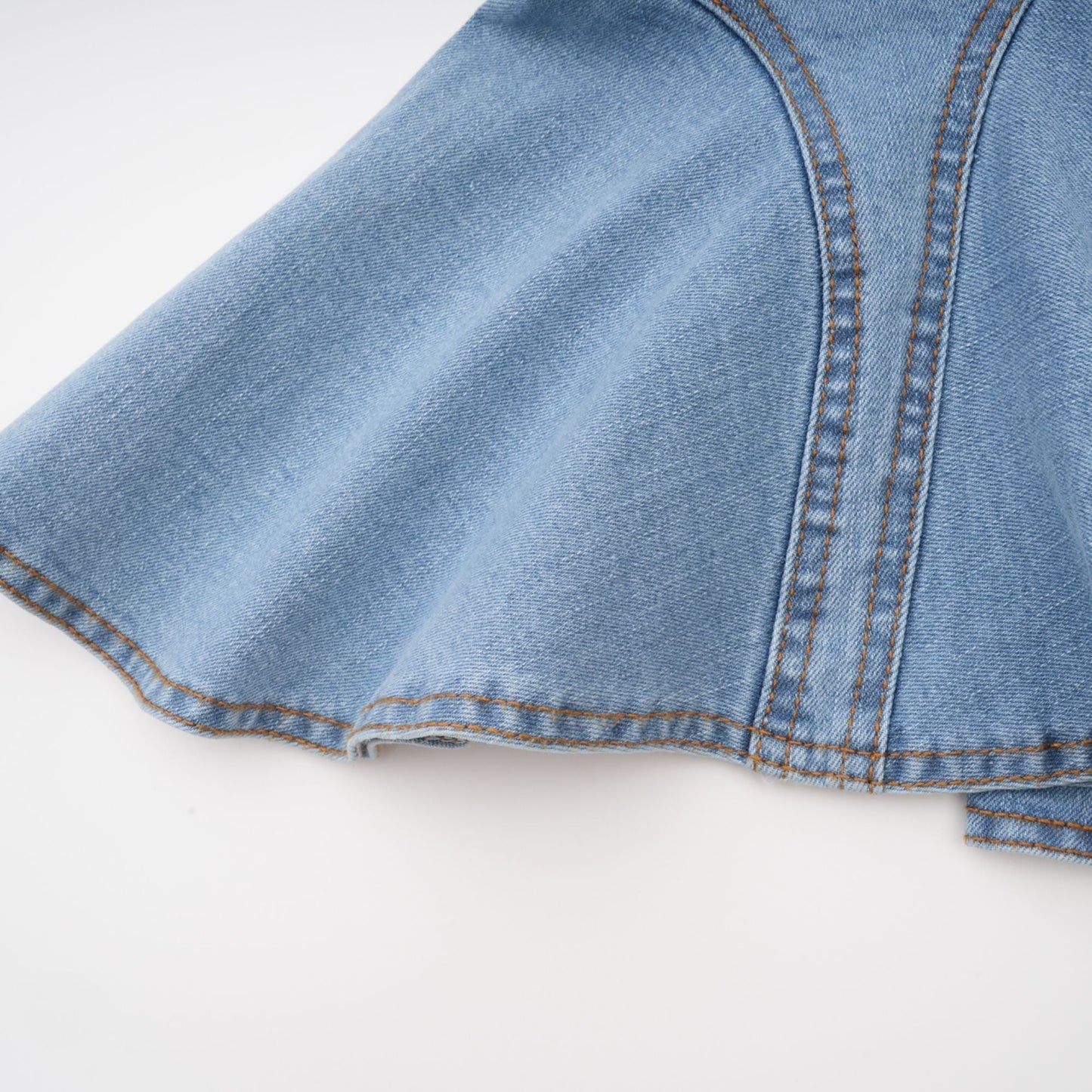 Cosmic Wave Denim Fırfırlı Etek