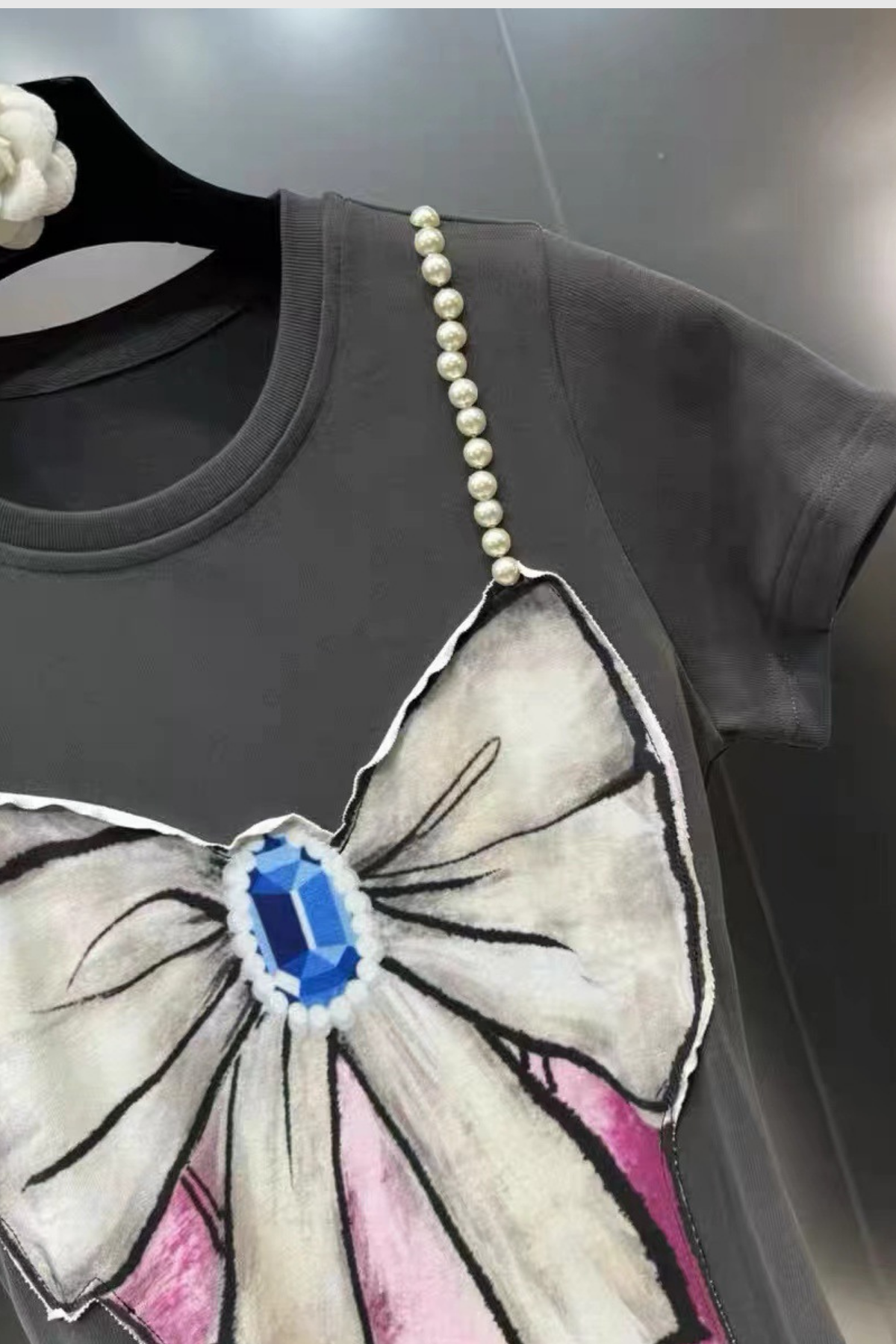 Honey Pearl Fiyonk Baskılı Elbise