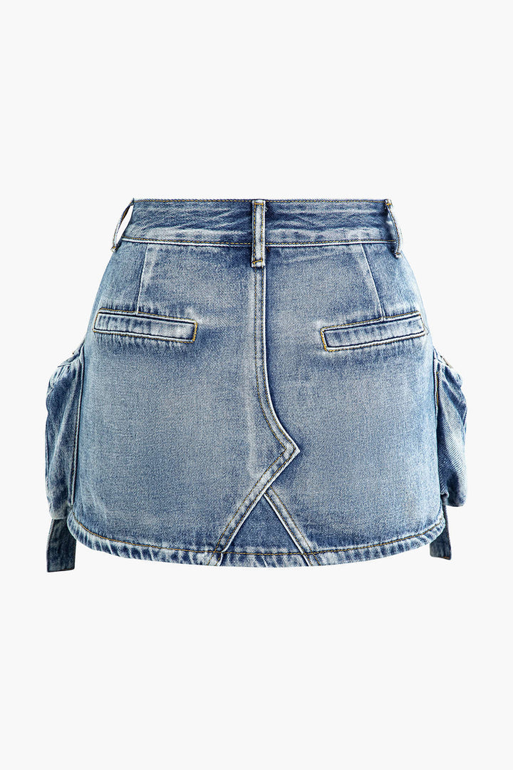 Memoir Faded Denim Etek