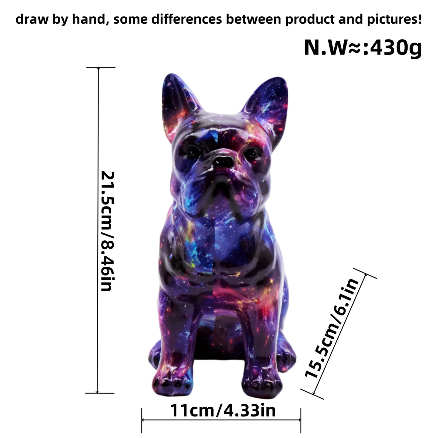 Modern grafiti oturan bulldog yaratıcı ev şarap dolabı dekorasyonu ofis masaüstü takı el sanatları