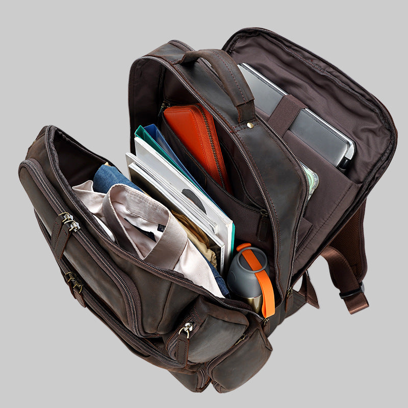 Marcus lüks hakiki deri sırt çantası