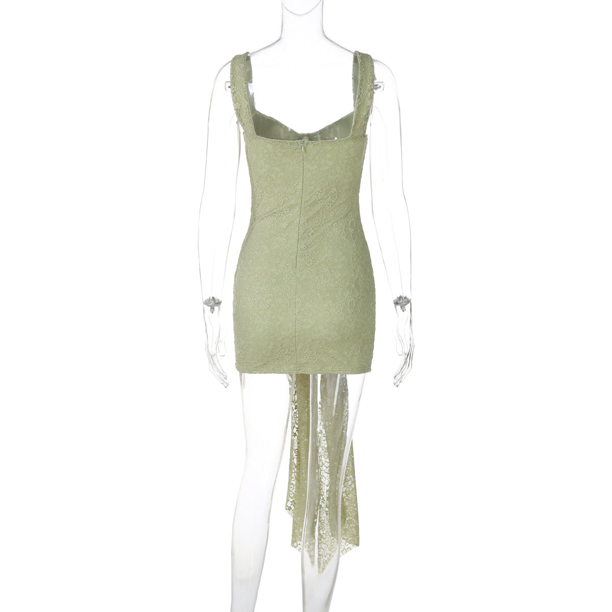 Fille De Fer Dantel Mini Elbise