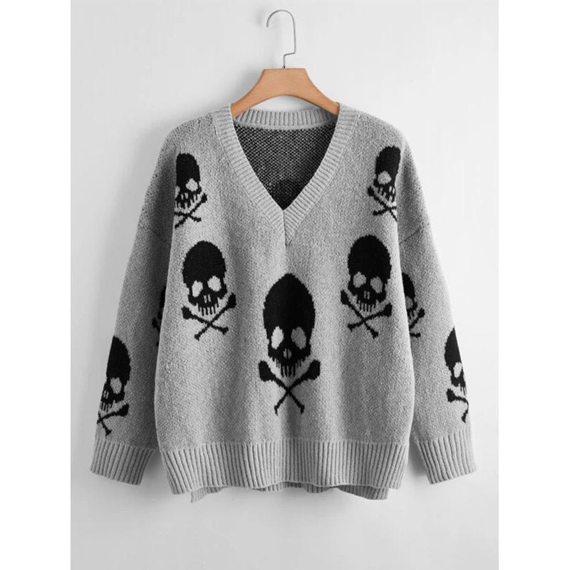 Girl Go 2 Skull Örme Kazak
