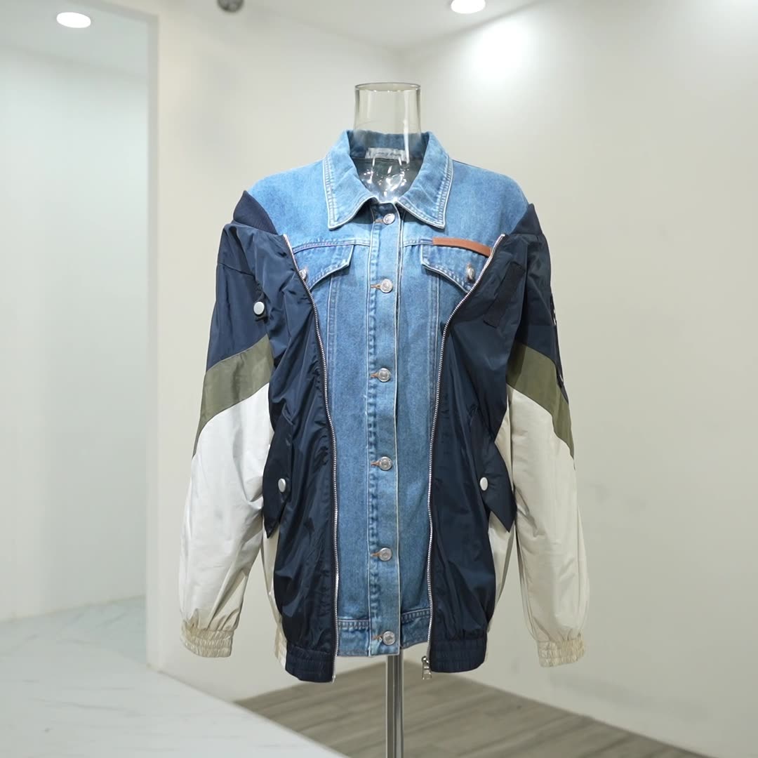 Regal Sliver Denim Kontrast Ceket