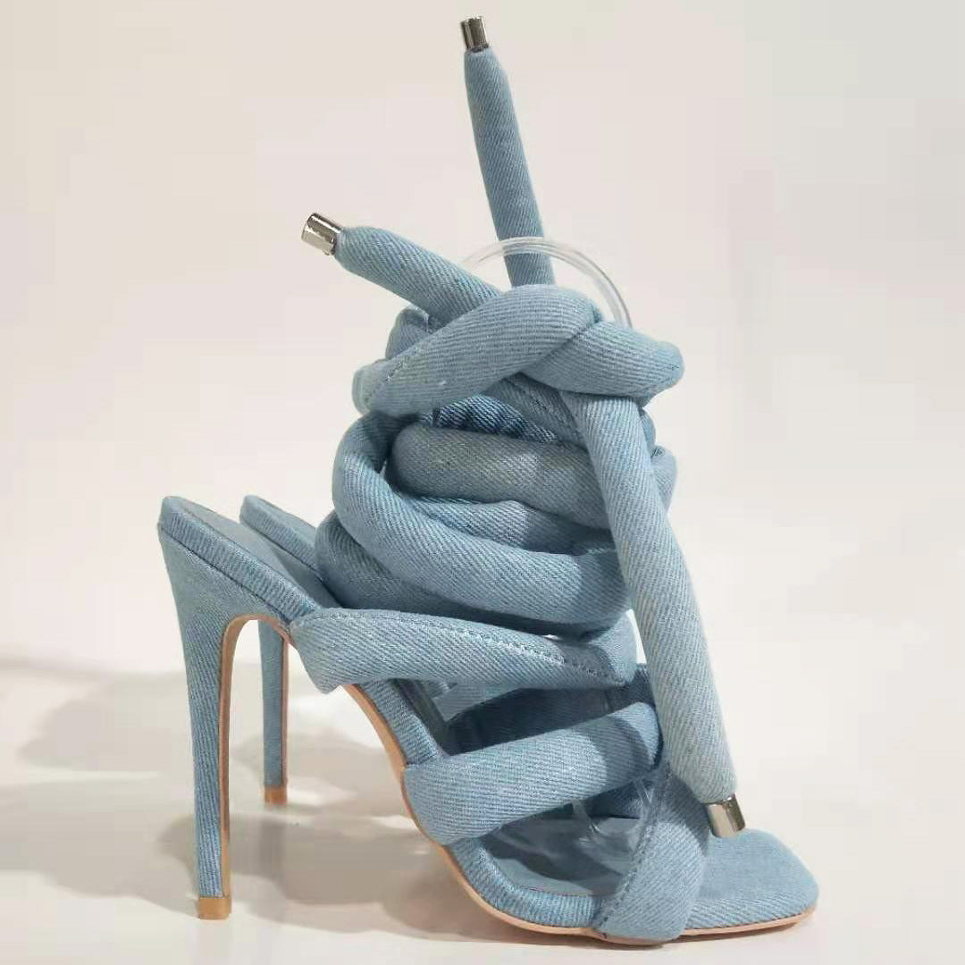 Hex on Heels Çapraz Bağcıklı Topuklu Ayakkabı