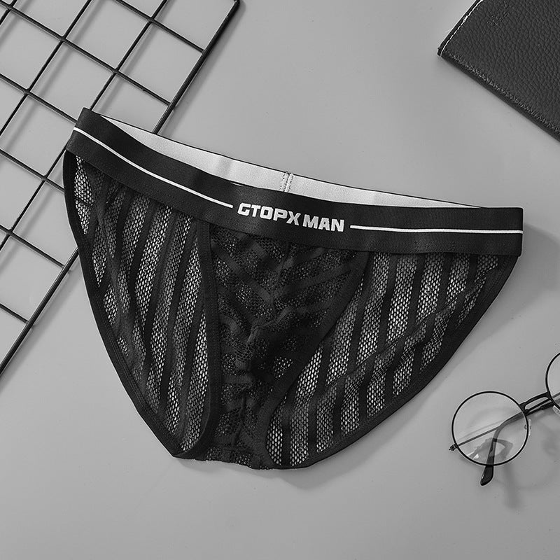 2 li set GTOPX MAN düşük bel file şeffaf buz ipek külot