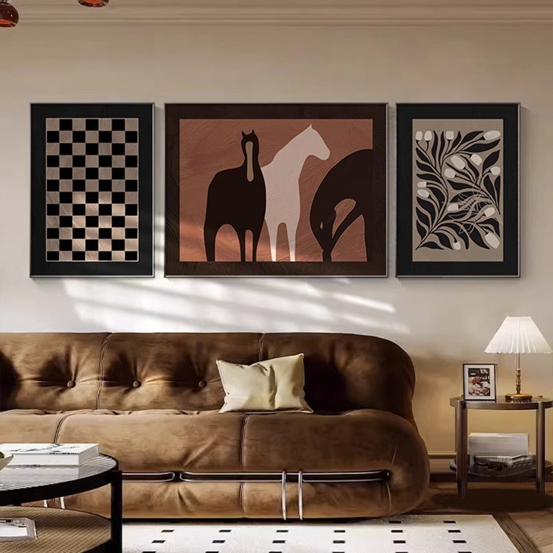 3 lü set Dekoratif resim triptik tasarım