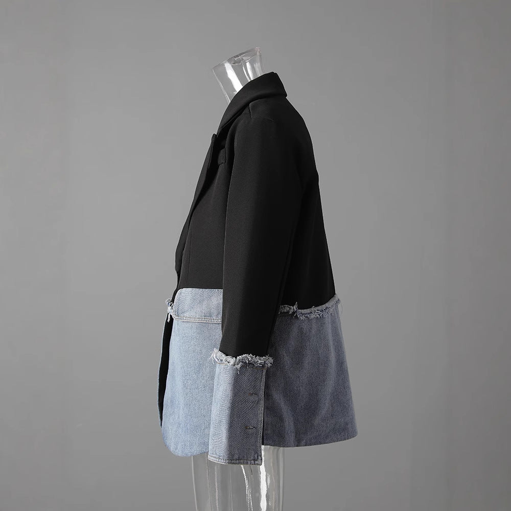 Katana Allegra Denim Patchwork Ceket