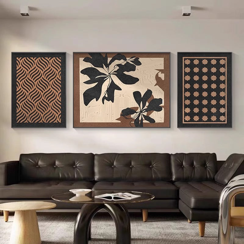 3 lü set Dekoratif resim triptik tasarım