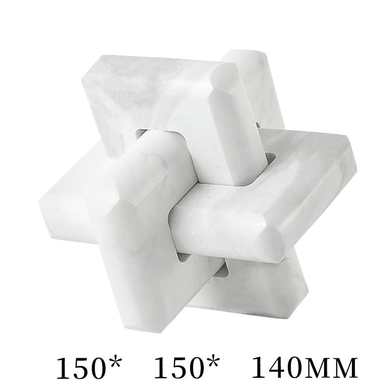 Wabi-sabi tarzı soyut geometrik halka tokası taklit traverten kaba sanat süsleri