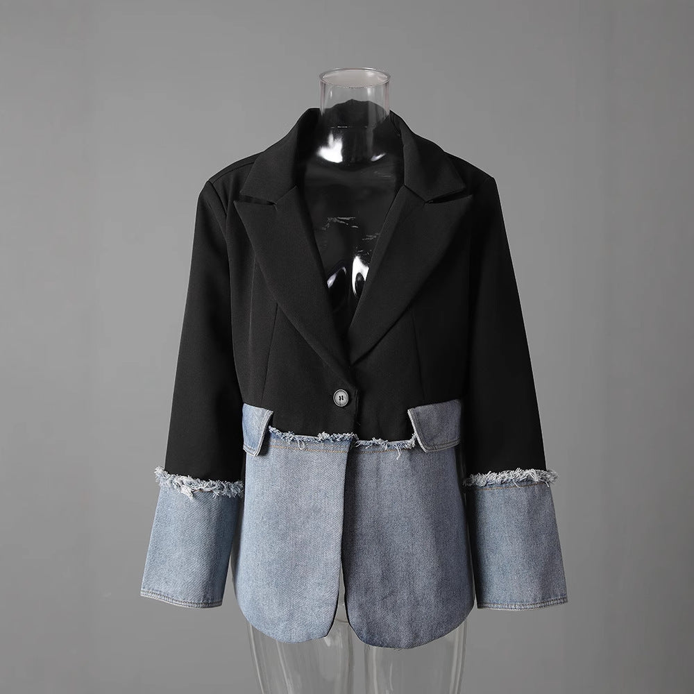 Katana Allegra Denim Patchwork Ceket