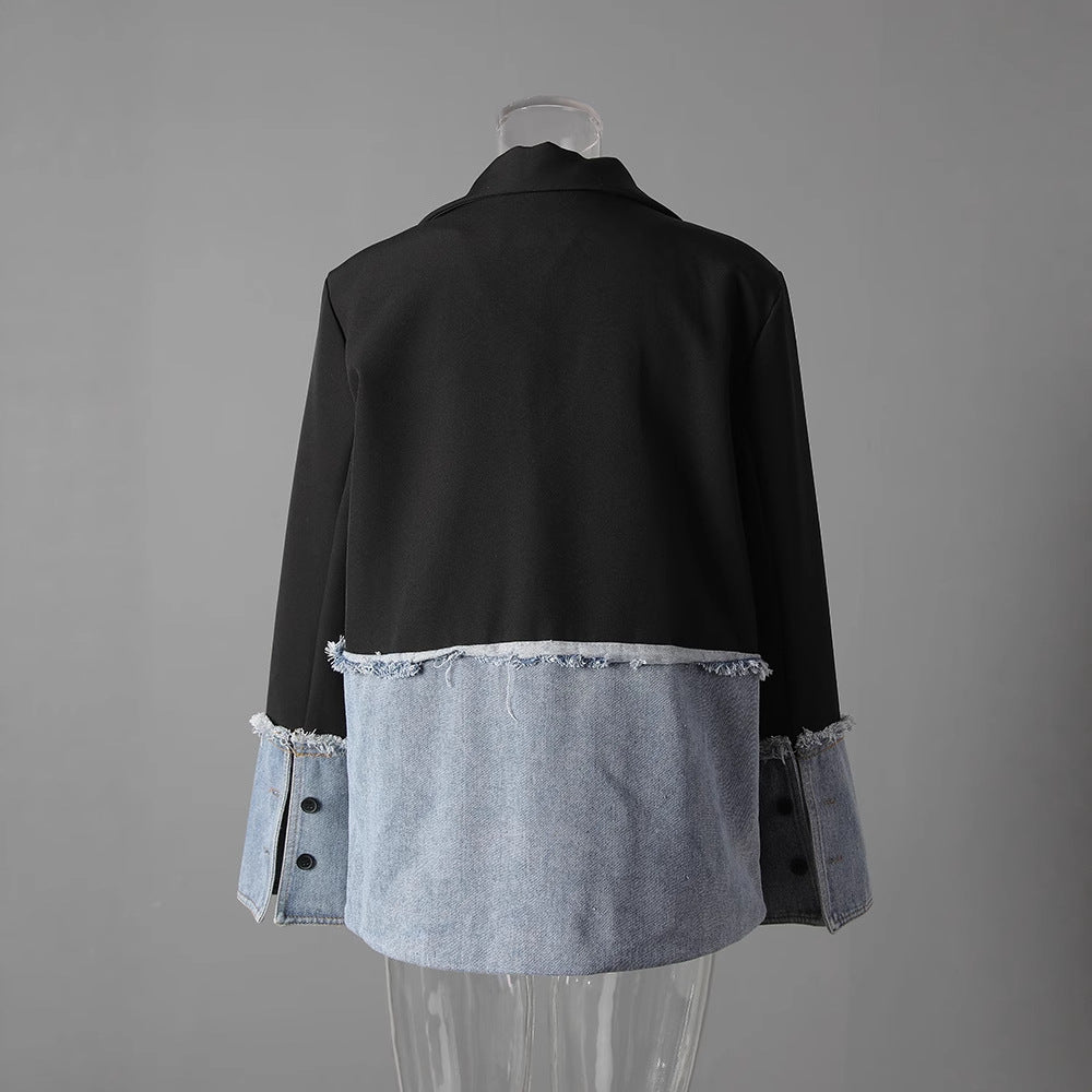 Katana Allegra Denim Patchwork Ceket