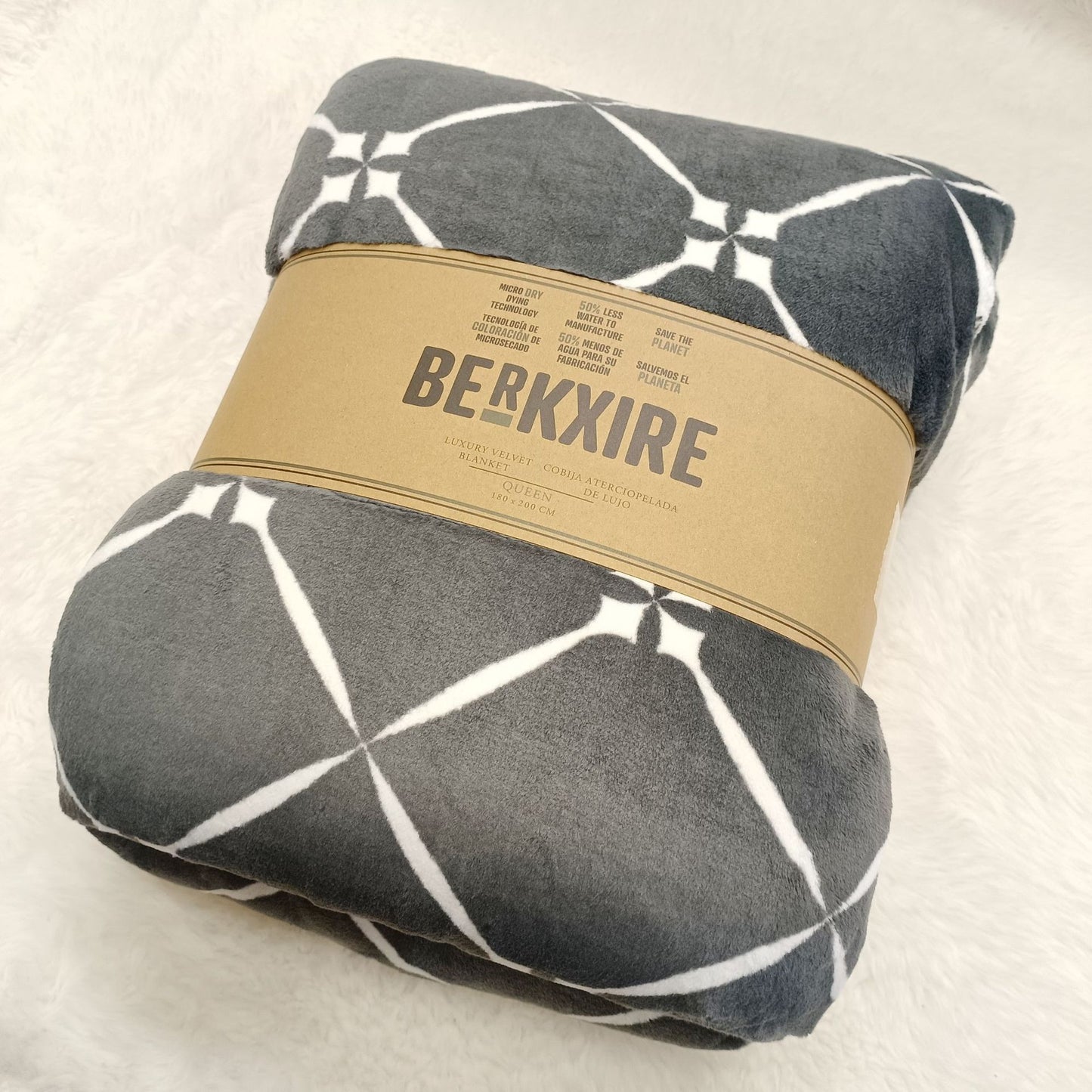 BERKXIRE battaniye Raschel taklit tavşan kürkü flanel battaniye