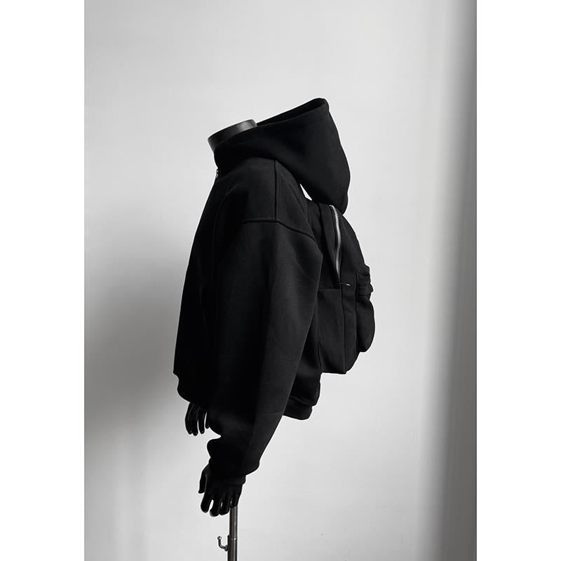 Crown X Sırt Çantalı Kapüşonlu Sweetshirt