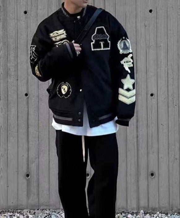 Cool Boys yün beyzbol ceketi