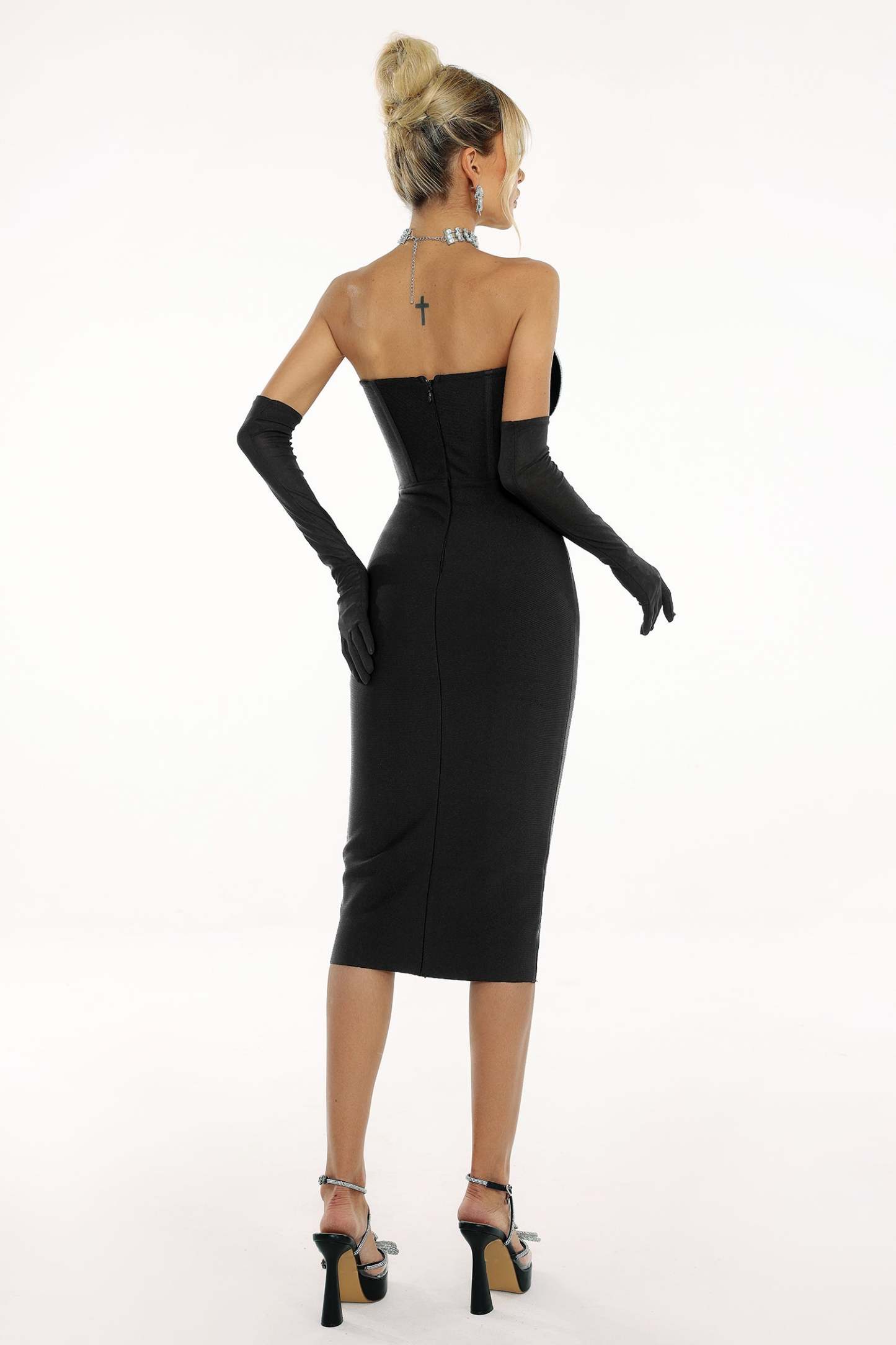 Raven Anthem Midi Bandaj Elbise