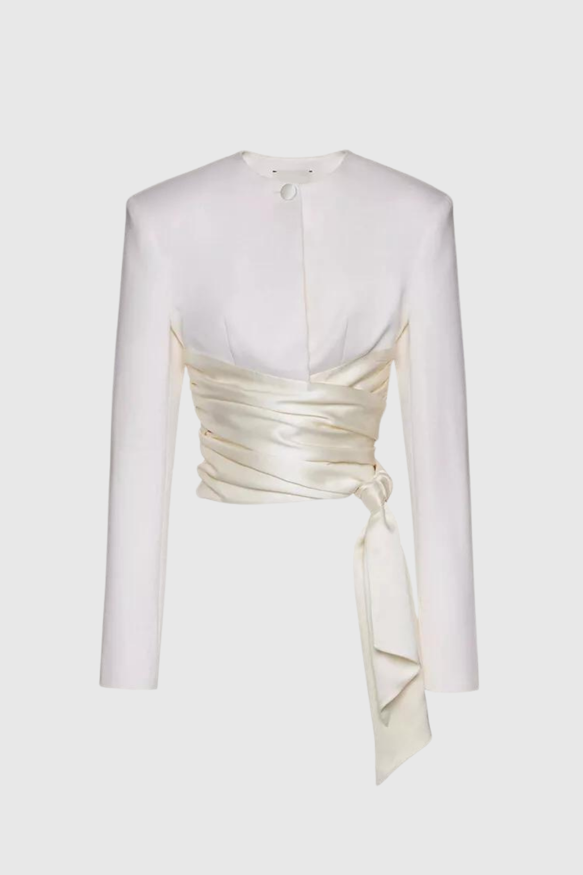 Reign Büzgülü Kurdeleli Çapraz Blazer