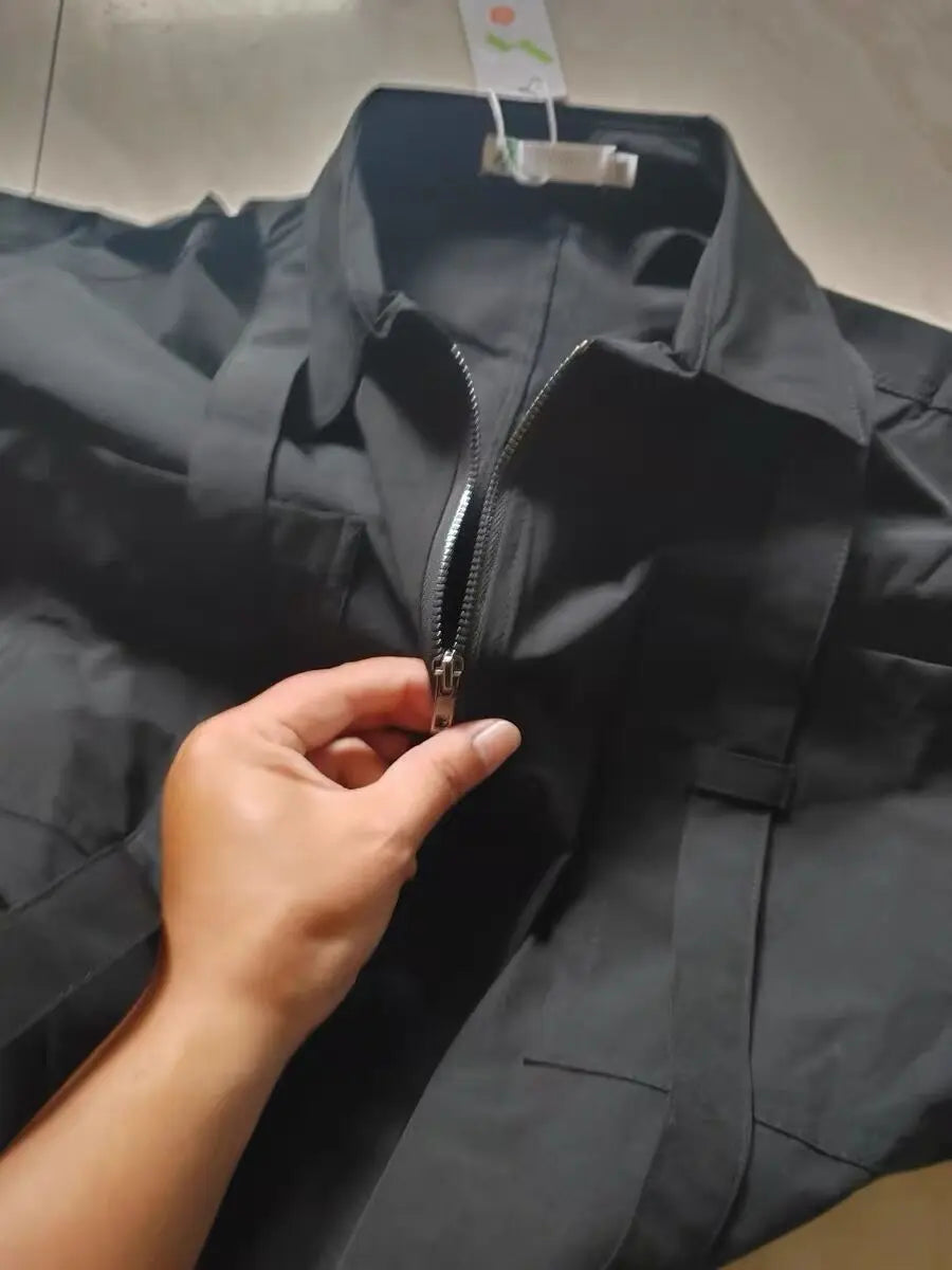 Shadow Knee Length Black Jumpsuit