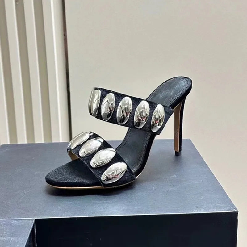 Apex Step Topuklu Süet Terlik (9.6 cm)