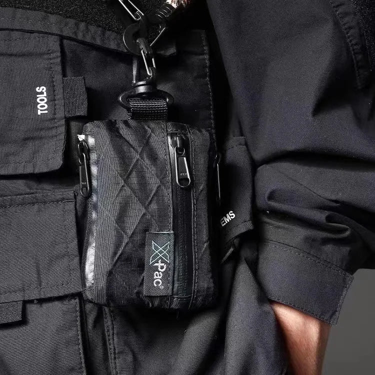 Black Color Zipper Belt Bag