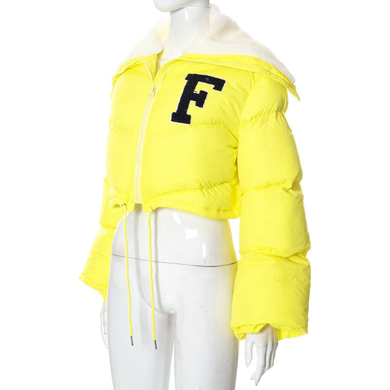 Ivory Eclipse Şişme Crop Ceket