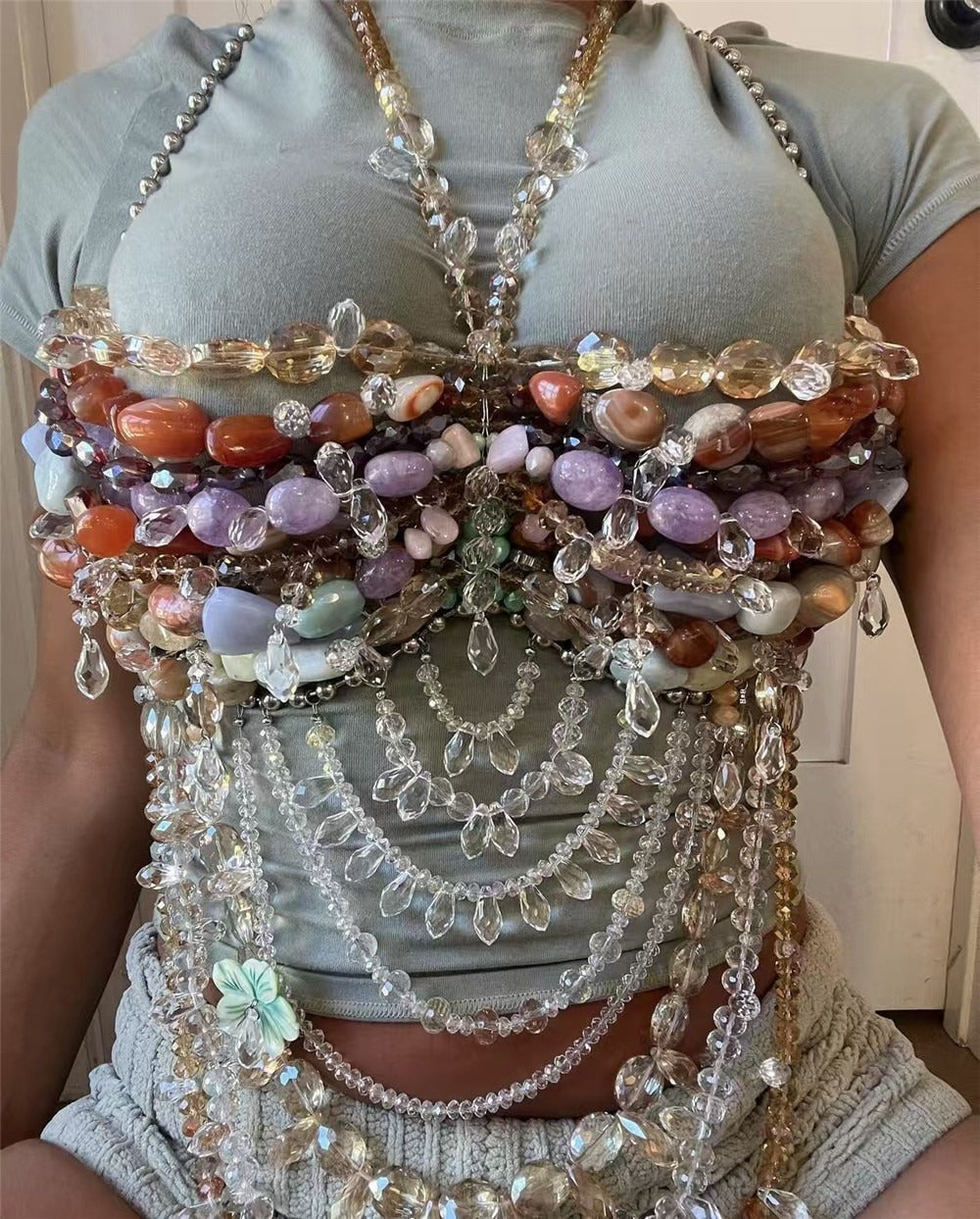 Blush Cage Boncuk Bra