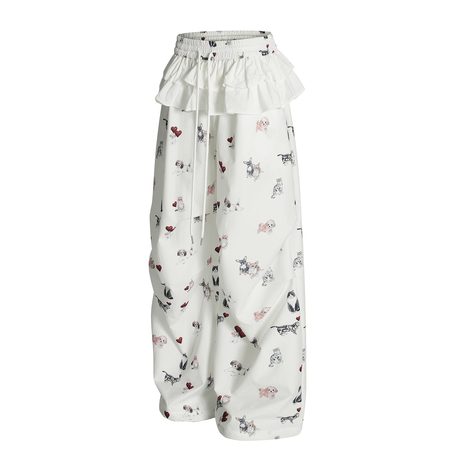 Concrete Curl Baskılı Baggy Pantolon