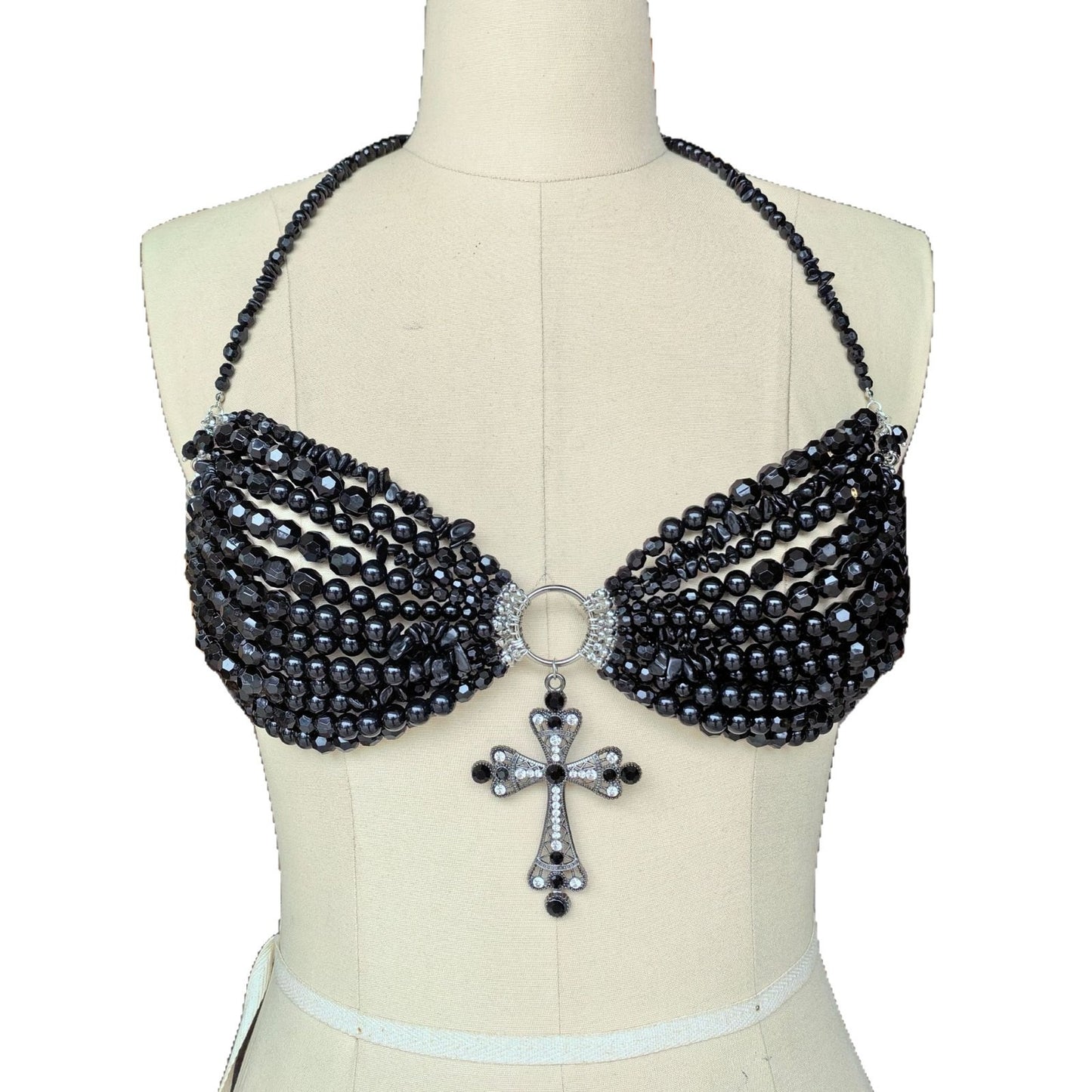 Cross Hang Boncuk Bra