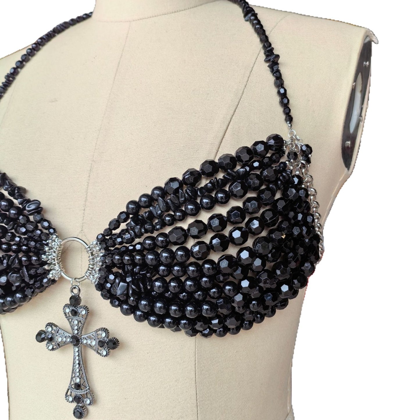 Cross Hang Boncuk Bra