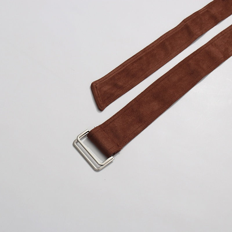 Nadine Waltz Kemerli Yüksek Bel Süet Etek