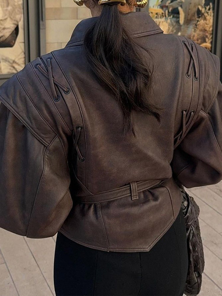 Lunar Silk Suni Deri Ceket