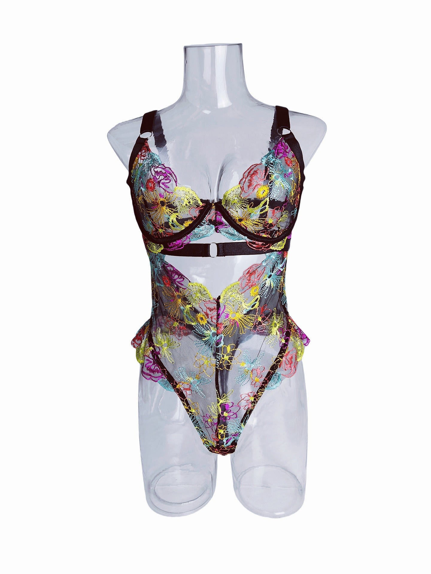 Midnight Collar Nakışlı Bodysuit