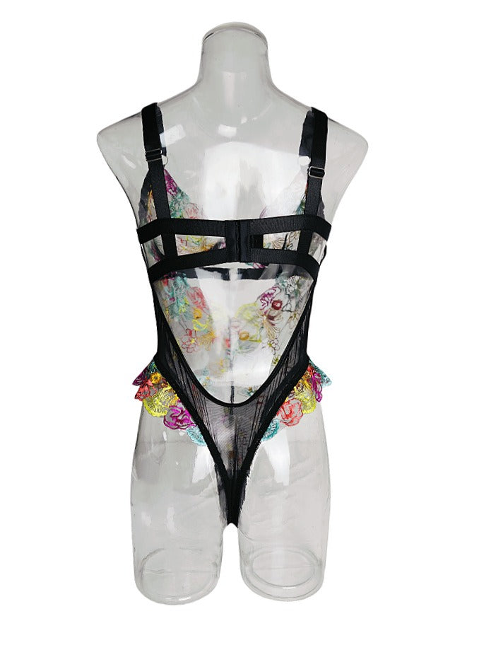 Midnight Collar Nakışlı Bodysuit