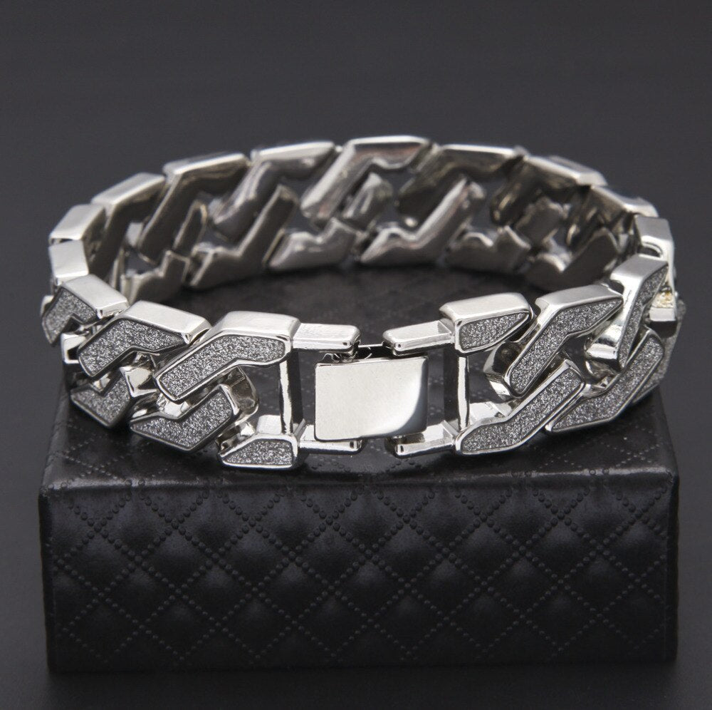Sand Blast. Iced Cuban Bracelet