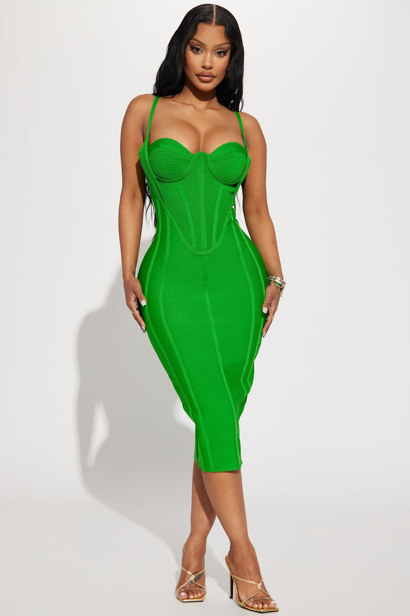 Gianna Martinez Midi Bandaj Elbise