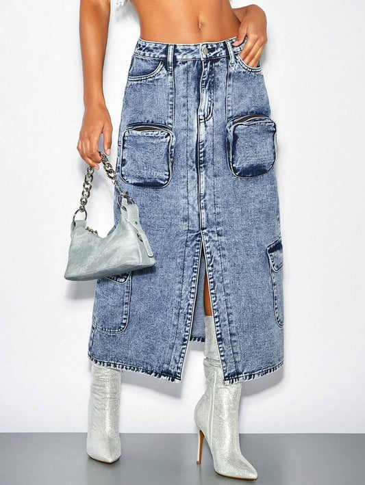 Unique Pandora Denim Kargo Etek