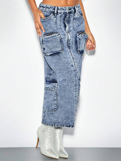 Unique Pandora Denim Kargo Etek