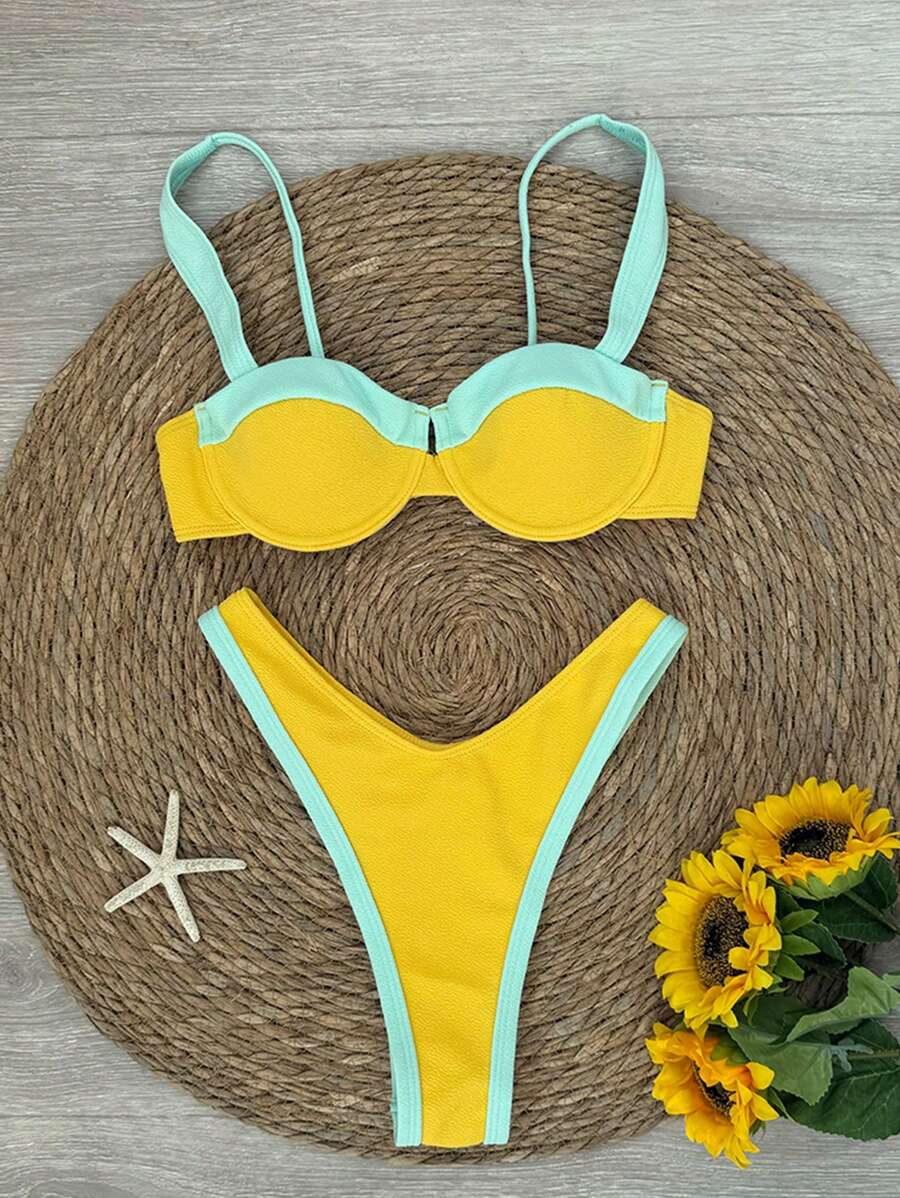 Midnight Mirage Renk Bloklu Bikini