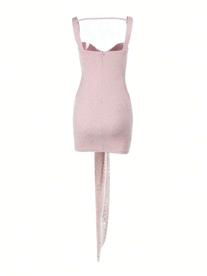 Fille De Fer Dantel Mini Elbise